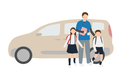 放課後デイサービスの送迎 ／降車