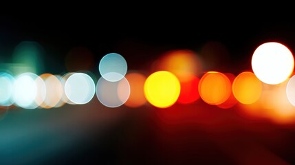 A vibrant, blurred backdrop of colorful light orbs, creating an abstract and dreamlike atmosphere.