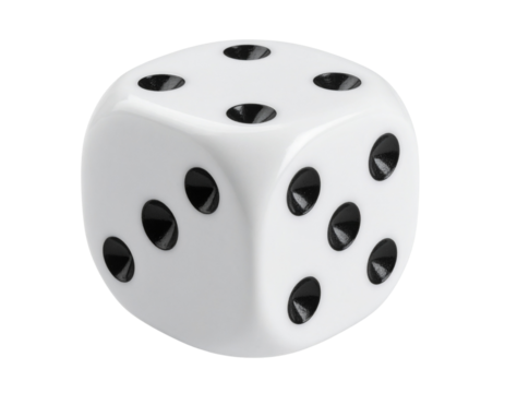 Gaming Theme Object – Floating Dice with Realistic Shadows