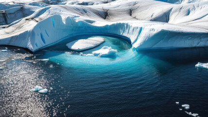 Antarctic Landscape Breathtaking Icebergs and Glacial Mountains
