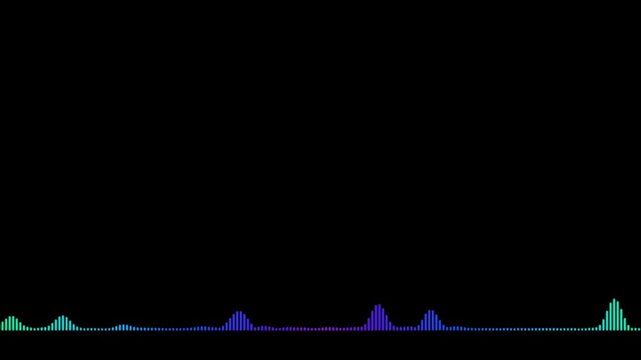 Audio Spectrum Visualizer Animation：transparent backgroun：