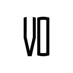VO monogram logo design letter text name symbol monochrome logotype alphabet character simple logo