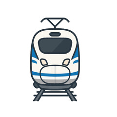 electric train front view vector