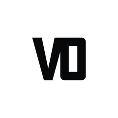 VO monogram logo design letter text name symbol monochrome logotype alphabet character simple logo