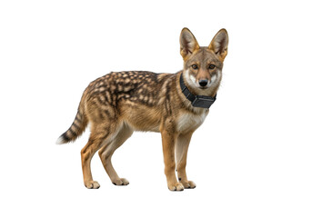 Fototapeta premium Majestic black-backed jackal standing proudly against a transparent background