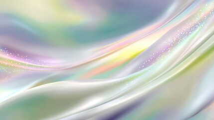 Abstract pastel silk waves with soft colors and shimmering effects for background or design use