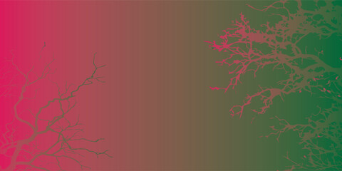 Abstract Tree Branch Silhouettes with Gradient Backgrounds Artistic Design.