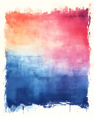Abstract Watercolor Gradient Background - Hand-Painted Texture with Red, Pink, and Blue Hues