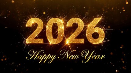 Happy New Year Christmas Holiday Greeting Card Illustration