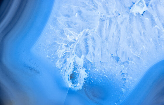 Blue Agate Crystal Closeup  