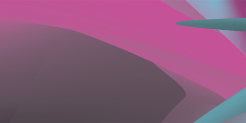 Abstract Pink and Teal Gradient with Geometric Shapes Design.