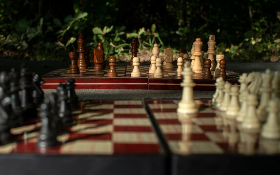 Chess on chessboard