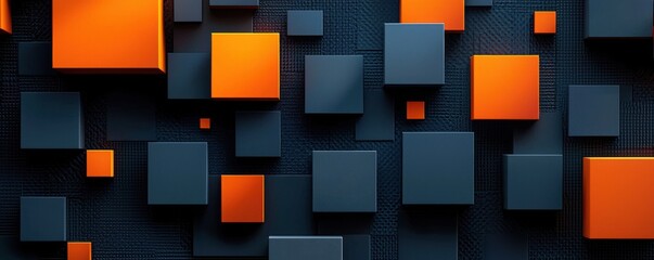 Abstract circles with dark blue and orange mobile app background