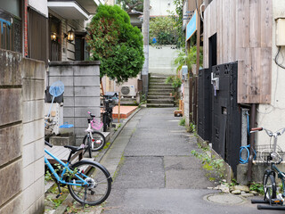 池尻大橋の路地裏の情景