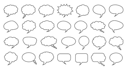 Fototapeta premium Cute Cloud Doodles – Cartoon Weather Vector Collection