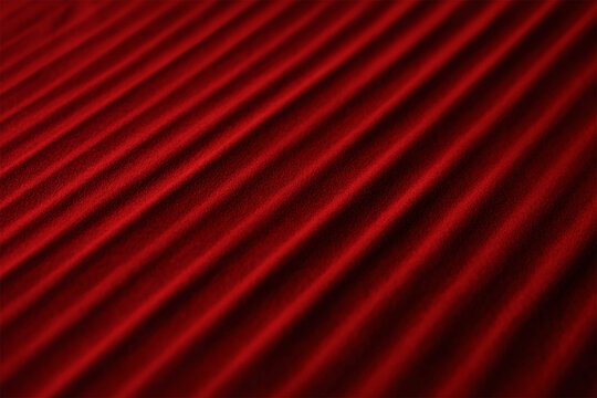 Abstract red folded textile pattern background with diagonal shadows and modern minimal texture - Powered by Adobe