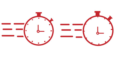 quick time icon, speed time vector icons set isolated on white background - vector illustration eps10