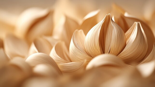 64.A high-resolution close-up of a bunch of fresh garlic bulbs with their papery skins slightly peeled back, revealing the natural textures and patterns of the garlic, highlighting the organic and - Powered by Adobe