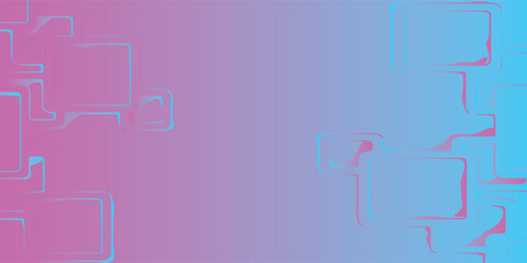 Abstract Geometric Shapes with Gradient Colors and Outlined Edges.