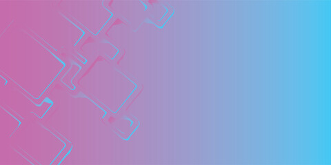 Abstract Pink and Blue Gradient Background with Geometric Shapes.