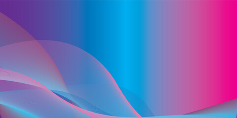 Abstract Gradient Waves with Fine Lines in Blue Pink and Purple.
