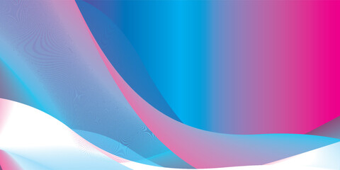Abstract Composition of Flowing Lines and Gradient Color Palette.