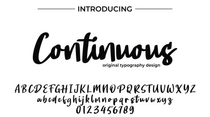Continuous - Elegant Script Font for Smooth Handwritten Design and Creative Typography