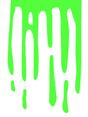 Dripping green paint
