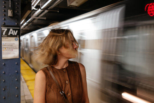 Woman In NYC Subway