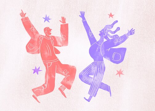 Simple Festive background with somebody joyful dancing 