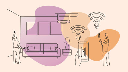 Smart home controlled by mobile devices