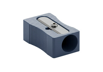 Fototapeta premium Sharp blue pencil sharpener ready for use
