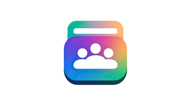 Modern split bill payment app icon for shared expenses, digital money management symbol for group payments, budgeting and cost sharing tool
