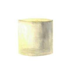 Cake sponge white cylindrical base. Soft and beige tones hand drawn in watercolor. Isolated from background bakery, marshmallow food element. Illustration for dessert, pastry, wedding birthday party.