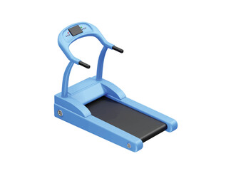 Blue Treadmill Exercise Machine 3D icon Render illustration