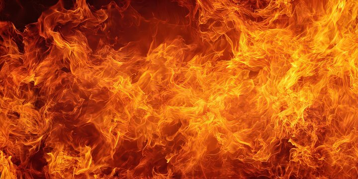 Fiery Abstract Texture Intense Orange And Yellow Hues Emphasizing Energy Dynamic Shape Detailed Structure