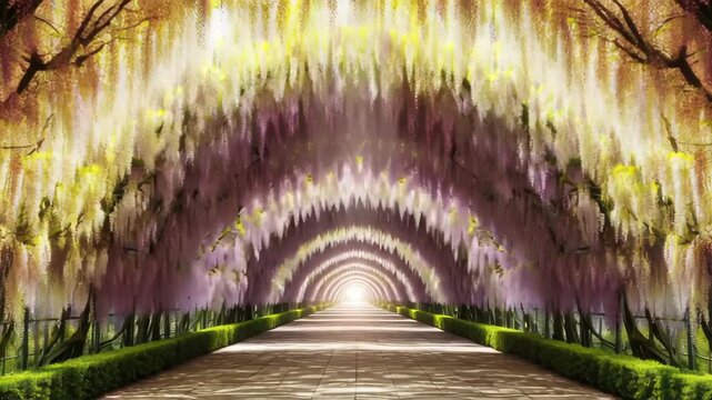 Enchanting Wisteria Tunnel: A Journey Through Floral Paradise