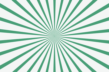 Abstract green sunburst pattern radiating from the center on a white background