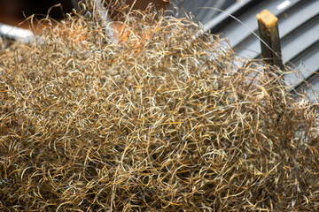 A bundle of metal shavings and assorted scrap