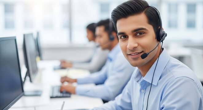 Focused Indian technical support representative — showcasing professionalism, problem-solving, and trust