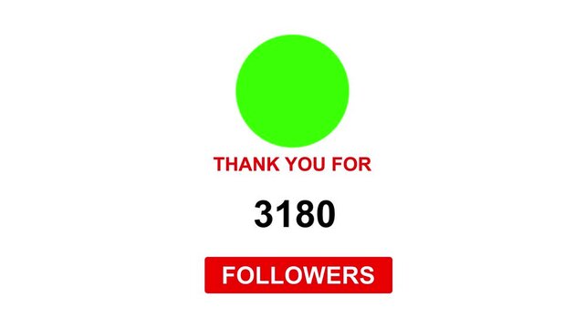 Thank you for 6000 followers. Celebrate with your fans ,Congratulations Social media 6k followers counting notification icon animation on alpha channel, Incoming followers counting notification.