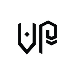 VP monogram logo design letter text name symbol monochrome logotype alphabet character simple logo
