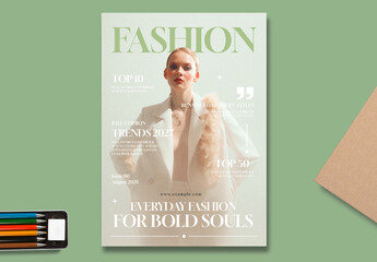 Fashion Magazine Cover Layout