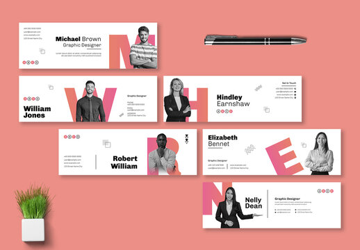 Email Signature Template Layout Set