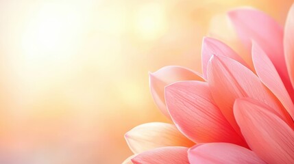 Soft Gentle blurred floral background with soft focus petals, adding warmth and elegance.