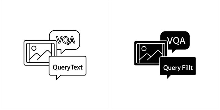 Visual question answering icon for presentation