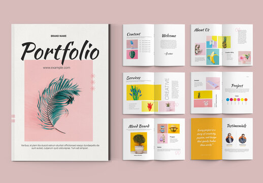 Minimal Colorful Portfolio Design