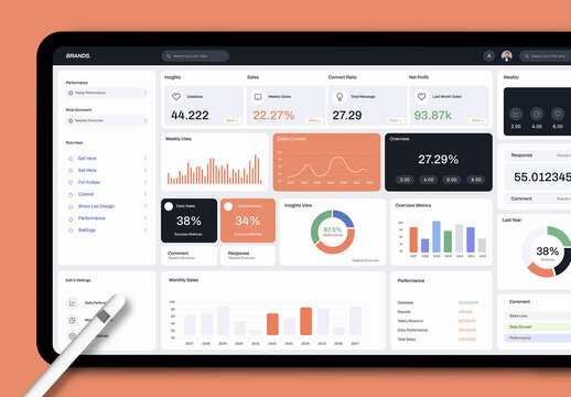 Modern Admin Dashboard UI Design Template