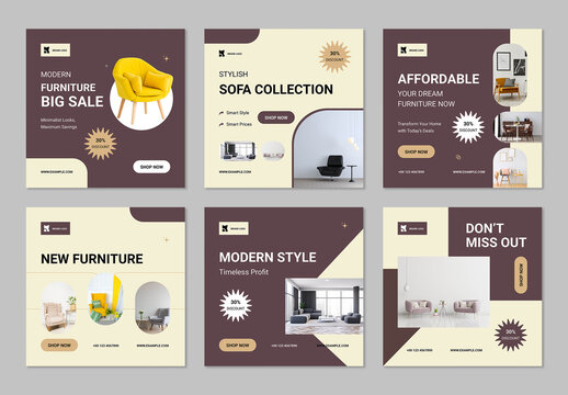 Modern Furniture Sale Social Media Post Template