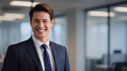 Smiling man in office suit